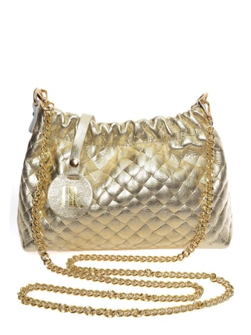Anna Luchini Gold Leather Bag