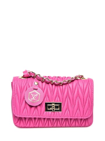 Luisa Vannini  Fuchsia Leather Bag