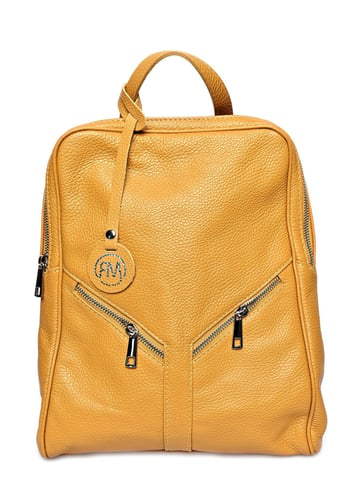 Roberta M Mustard Leather Bag