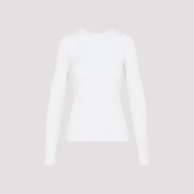 White Stretch Nylon Top