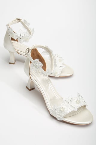 Birdie Lace Kitten Heel Sandals