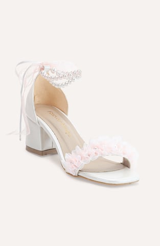 Moana Lace Bridal Low Heel Sandals (Women)