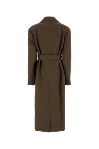 Embroidered Wool Blend Coat