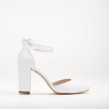 Denise Wedding Heels with Pearls