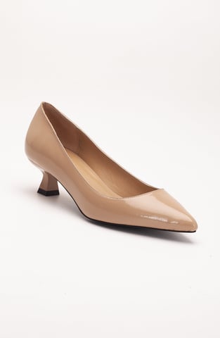 Helly Kitten Heel Leather Stiletto Pumps
