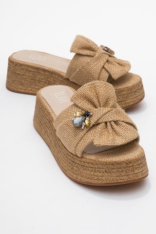 Shara Braided Bow & Bee Spänne Platå Sandal