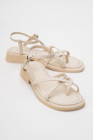 Antas Strappy Leather Flat Sandals (Women)