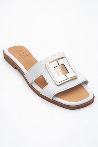 MILLIE Leather Buckle Slide (Women)