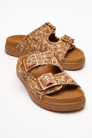 Milana Leather Double‑Strap Sandal (Women)