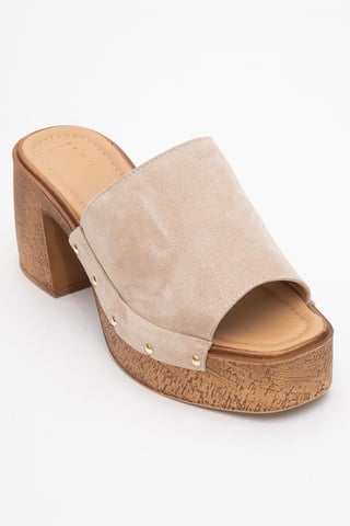 Pull Läder Platå Mules (Women)