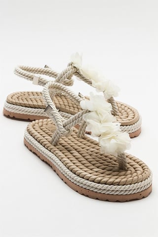 SANTRA Lace-Up Thong Sandals (Women)