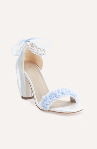 Michelle Lace Bridal Sandals with Pearls (Women)