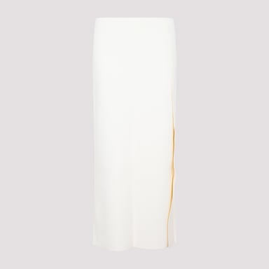 Ivory Viscose Blend Skirt