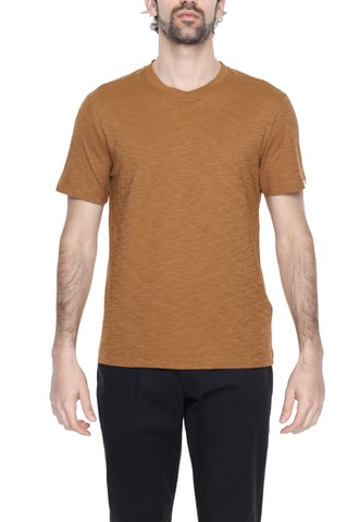 Crew Neck Tshirt Textured Style