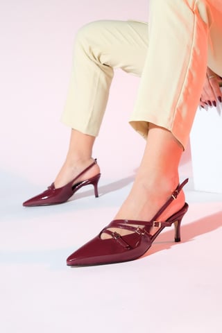 Magra Pointed-Toe Slingback Stiletto