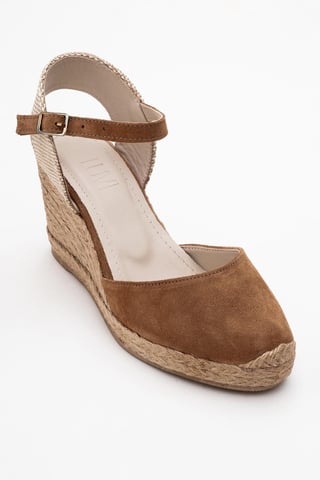 Sinta Suede Leather Platform Espadrille (Women)