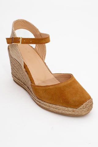 Sinta Suede Leather Platform Espadrille (Women)