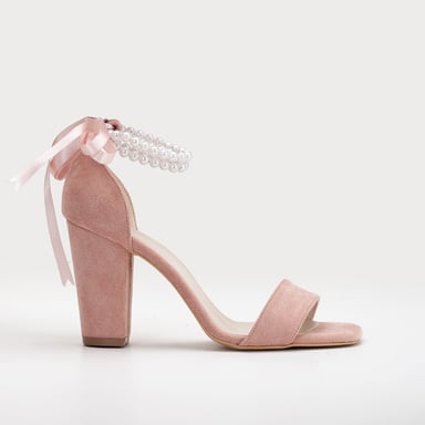 Melissa Block Heels Sandals with Pearls