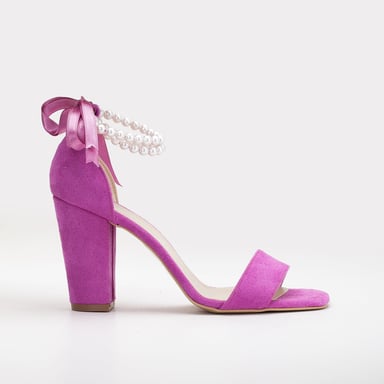 Melissa Block Heels Sandals with Pearls