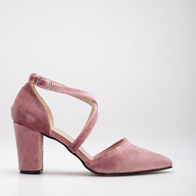Sina Criss Cross High Block Heels