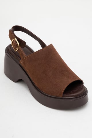 Power Leather Platform Wedge Sandals (Women)