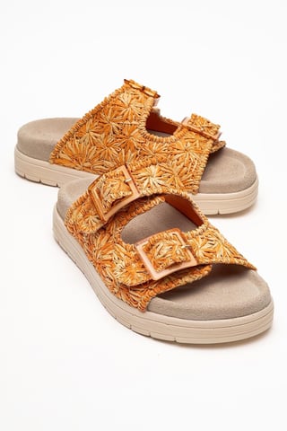 Milana Leather Double‑Strap Sandal (Women)