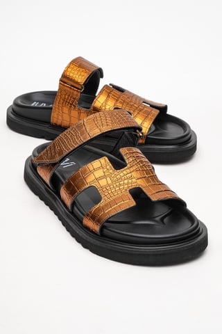 Loana Leather Slide Sandal