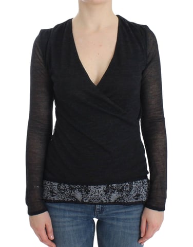 Vneck Knit Top Long Sleeve