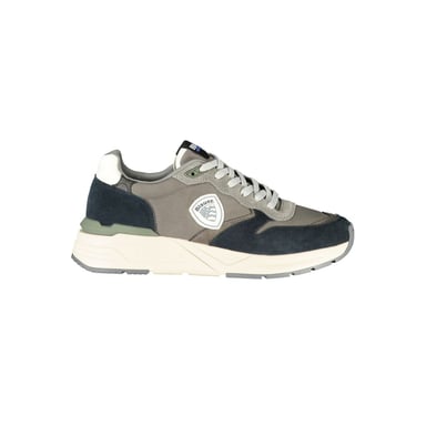 Blauer Grigio Polyuretan Herrsneaker