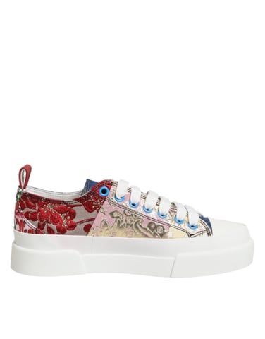 Dolce & Gabbana Flerfärgad Patchwork Lågtopps Sneakers Skor