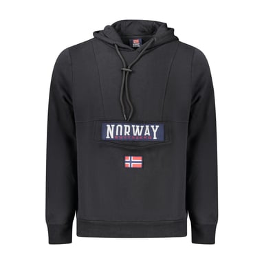 Norway 1963 Black Cotton Men's Hooded Sweatshirt