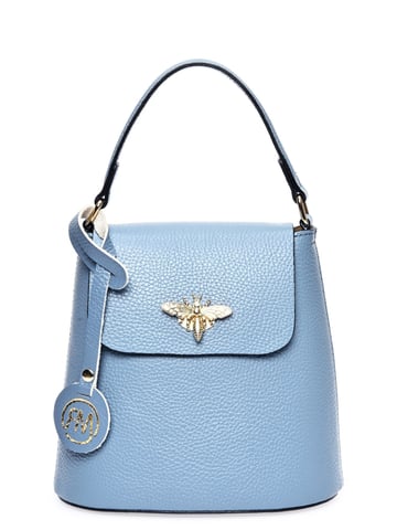 Roberta M  Turquoise Leather Bag