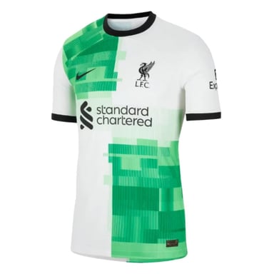 Nike Liverpool White And Green Football Top