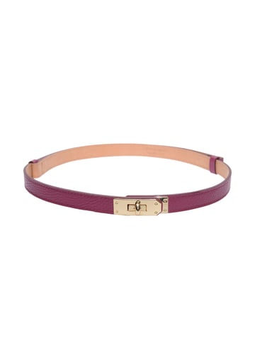 Isabella Rhea  Burgundy Leather Belt