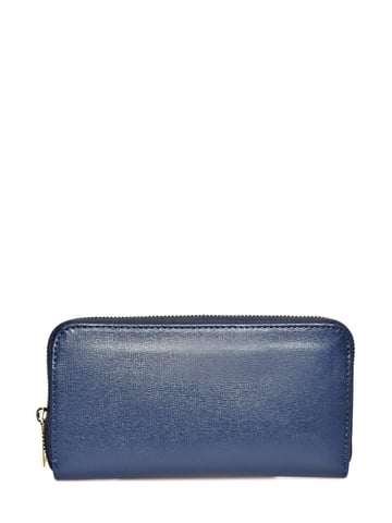 Luisa Vannini Blue Leather Wallet