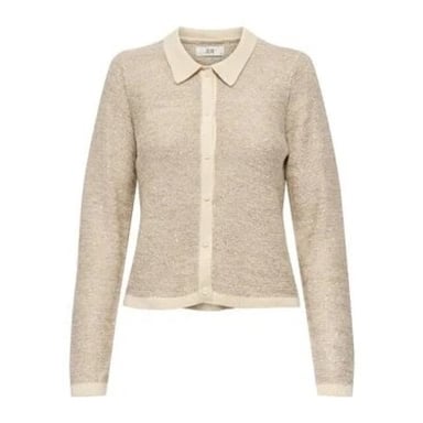 Jacqueline de Yong Jdymia ls collar sequins cardigan knt zand dessin