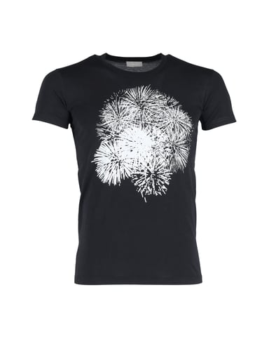 Christian Dior Firework Graphic T-Shirt in Black Cotton