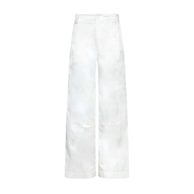 Lacoste Womens/Ladies Gabardine Trousers (Cream)