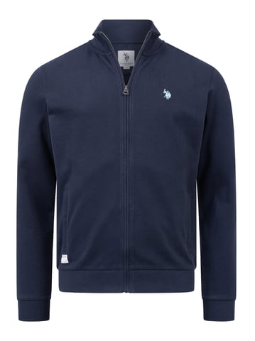 U.S. Polo Assn. men’s sweat jacket with stand-up collar in 100% cotton