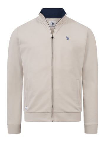 U.S. Polo Assn. men’s sweat jacket with stand-up collar in 100% cotton