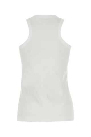White Cotton Tank Topa