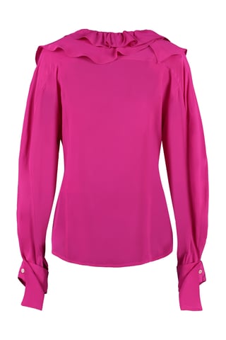 Ruffled Silk Blouse