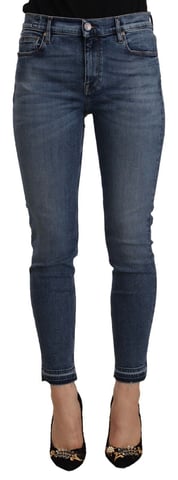 Skinny Jeans Raw Hem Ankle