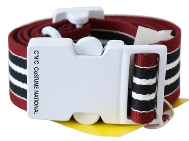 Striped Cotton Belt With Buckle