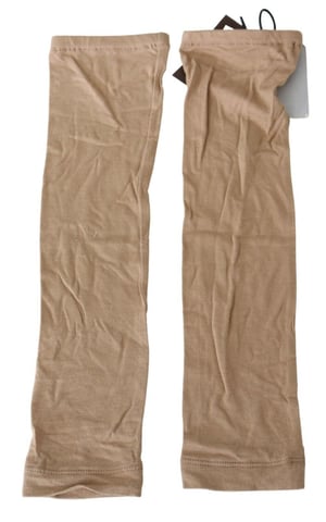 Beige Arm Warmers Stretchy Knit