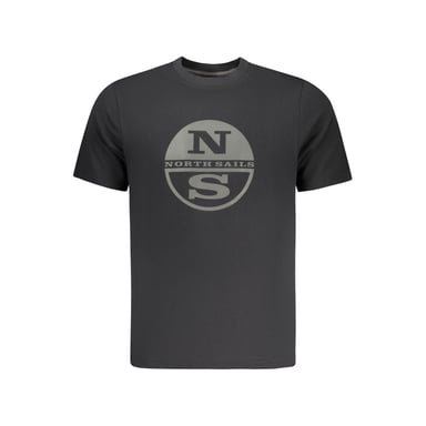North Sails Black Cotton Men T-Shirt