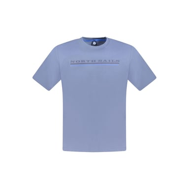 North Sails Blu Cotton Men T-Shirt