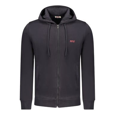 Rifle Blue Cotton Men's Hooded Sweatshirt