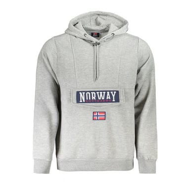 Norge 1963 Grå Bomullshoodie för Herr