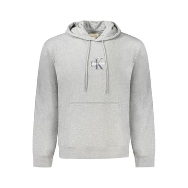 Calvin Klein Grigio Cotton Men's Sweatshirt with Hood
